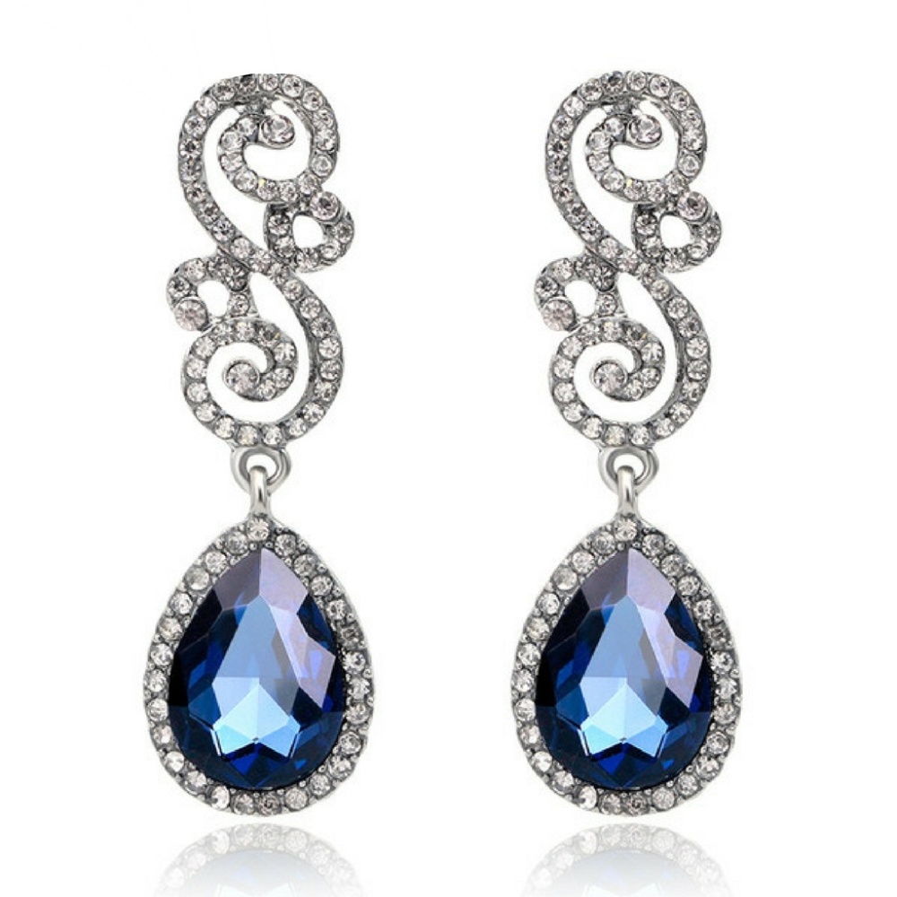Earrings - Maximum Vintage Royal Blue Gem